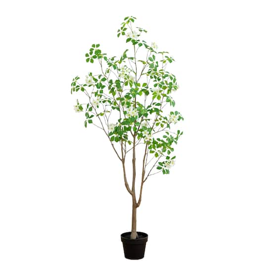 5Ft Artificial Dogwood Tree By Nearly Natural in Green | 16" x 14" x 60" | Michaels®